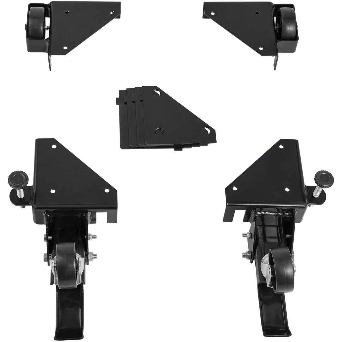 VEVOR mobilā pamatne, kravnesība 181 kg, regulējams izmērs no 241 × 241 mm bez ierobežojuma, universāla pārvietojama pamatne ar grozāmiem riteņiem, piemērota kokapstrādes iekārtām un elektroinstrumentiem - ZEMLETES.LV