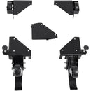 VEVOR mobilā pamatne, kravnesība 181 kg, regulējams izmērs no 241 × 241 mm bez ierobežojuma, universāla pārvietojama pamatne ar grozāmiem riteņiem, piemērota kokapstrādes iekārtām un elektroinstrumentiem - ZEMLETES.LV