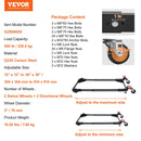 VEVOR mobilā pamatne, kravnesība 227 kg, regulējams izmērs 305 × 305 līdz 914 × 914 mm, universāla pārvietojama pamatne ar grozāmiem riteņiem, piemērota kokapstrādes iekārtām un elektroinstrumentiem - ZEMLETES.LV