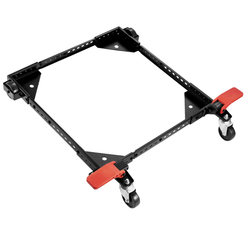 VEVOR mobilā pamatne, kravnesība 227 kg, regulējams izmērs 305 × 305 līdz 914 × 914 mm, universāla pārvietojama pamatne ar grozāmiem riteņiem, piemērota kokapstrādes iekārtām un elektroinstrumentiem - ZEMLETES.LV