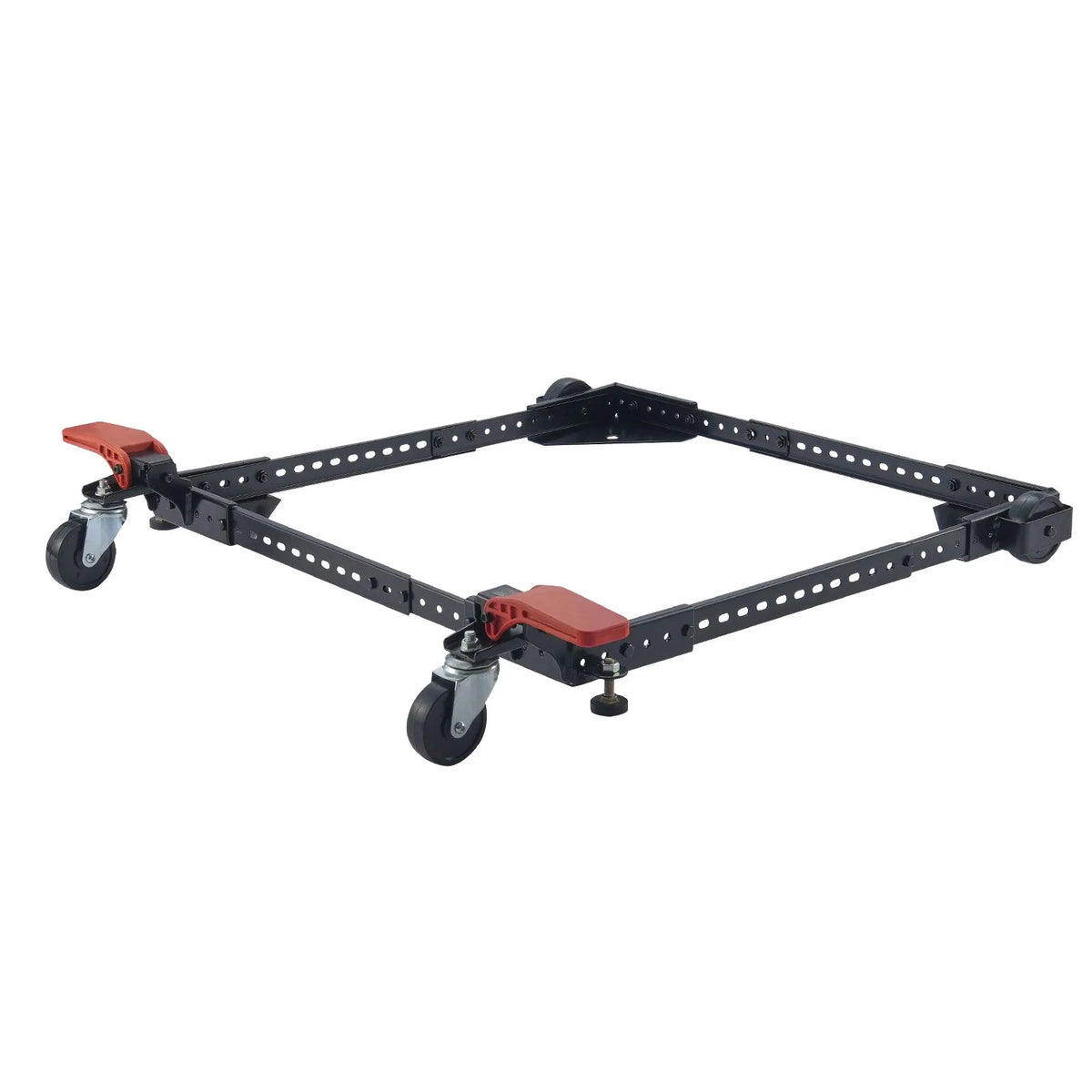 VEVOR mobilā pamatne, kravnesība 227 kg, regulējams izmērs 305 × 305 līdz 914 × 914 mm, universāla pārvietojama pamatne ar grozāmiem riteņiem, piemērota kokapstrādes iekārtām un elektroinstrumentiem - ZEMLETES.LV