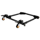 VEVOR mobilā pamatne, kravnesība 295 kg, regulējams izmērs 305 × 305 līdz 914 × 914 mm, universāla pārvietojama pamatne ar grozāmiem riteņiem, piemērota kokapstrādes iekārtām un elektroinstrumentiem - ZEMLETES.LV