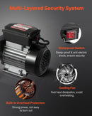 VEVOR eļļas pārsūknēšanas sūknis 230 V, 60 L/min, AC degvielas pārsūknēšanas sūknis dīzeļdegvielai, petrolejai un biodīzeļdegvielai, maks. iesūkšana 2,4 m, maks. pacelšana 13,7 m, piemērots transportlīdzekļiem, būvlaukumiem un saimniecībām