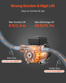 VEVOR degvielas pārsūknēšanas sūknis 230 V, 60 L/min, AC elektriskais eļļas sūknis dīzeļdegvielai, petrolejai un biodīzeļdegvielai, ar automātisku degvielas pistoli un 2 šļūtenēm, maks. pacelšana 13,7 m, piemērots transportlīdzekļiem un būvlaukumiem