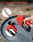 VEVOR degvielas pārsūknēšanas sūknis 230 V, 60 L/min, AC elektriskais eļļas sūknis dīzeļdegvielai, petrolejai, biodīzeļdegvielai ar skaitītāju, automātisku degvielas pistoli, 2 šļūtenēm, pacelšana līdz 13,7 m, piemērots transportlīdzekļiem un būvlaukumiem