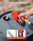 VEVOR degvielas pārsūknēšanas sūknis 230 V 57 l/min ar automātisku degvielas pistoli un izplūdes šļūteni benzīnam, dīzeļdegvielai, petrolejai, biodīzeļdegvielai un etanola maisījumiem