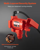 VEVOR degvielas pārsūknēšanas sūknis 230 V, 76 l/min, maiņstrāvas elektriskais eļļas pārsūknēšanas sūknis ar automātisku uzpildes pistoli, izplūdes šļūteni, augstas plūsmas komplekts benzīnam, dīzeļdegvielai, petrolejai, biodīzeļdegvielai