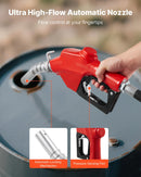 VEVOR degvielas pārsūknēšanas sūknis 230 V, 76 l/min, maiņstrāvas elektriskais eļļas pārsūknēšanas sūknis ar skaitītāju, automātisku uzpildes pistoli, izplūdes šļūteni, augstas plūsmas modelis benzīnam, dīzeļdegvielai, petrolejai, biodīzeļdegvielai