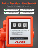 VEVOR degvielas pārsūknēšanas sūknis 230 V, 76 l/min, maiņstrāvas elektriskais eļļas pārsūknēšanas sūknis ar skaitītāju, automātisku uzpildes pistoli, izplūdes šļūteni, augstas plūsmas modelis benzīnam, dīzeļdegvielai, petrolejai, biodīzeļdegvielai