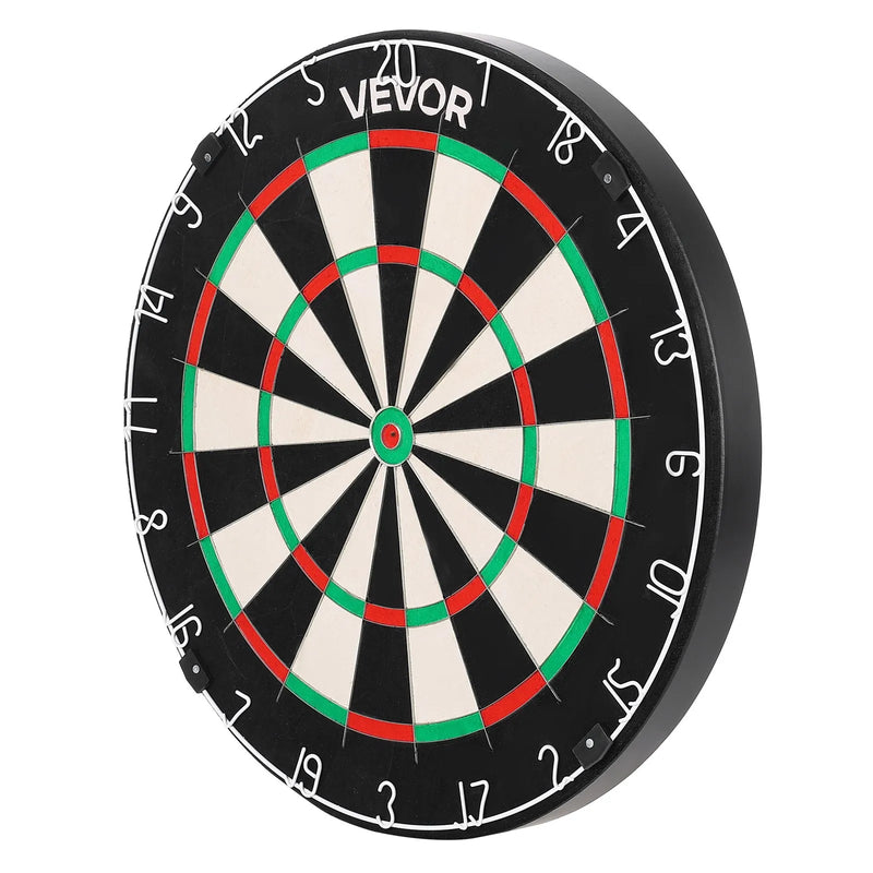 VEVOR šautriņu dēlis 450 mm, augstas kvalitātes šautriņu dēlis ar skavu brīvu bullseye centru, asmens tipa stiepli un rotējošu ciparu gredzenu, profesionāls šautriņu dēlis mājas ballītēm un spēļu istabai (šautriņas nav iekļautas)