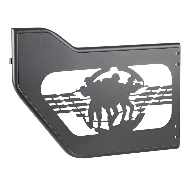 VEVOR cauruļveida pusdurvis Jeep Wrangler JL un Gladiator JT, 4 durvju modelim, Soldier stila bezceļu priekšējās un aizmugurējās durvis ar DOT sertificētiem sānskata spoguļiem un gumijas aizsargiem,2018–2026 Jeep Wrangler JL un 2020–2026 Jeep Gladiator JT