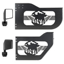 VEVOR cauruļveida pusdurvis Jeep Wrangler JL un Gladiator JT, 4 durvju modelim, Soldier stila bezceļu priekšējās un aizmugurējās durvis ar DOT sertificētiem sānskata spoguļiem un gumijas aizsargiem,2018–2026 Jeep Wrangler JL un 2020–2026 Jeep Gladiator JT