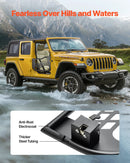 VEVOR cauruļveida durvis Jeep Wrangler JK, 2 durvju modelim, medību stila tērauda durvis ar pastiprinātām eņģēm un oriģinālā tipa slēdzeni, ar gumijas aizsargiem, piemērotas 2007–2018 Jeep Wrangler JK