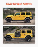 VEVOR cauruļveida durvis Jeep Wrangler JK, 2 durvju modelim, medību stila tērauda durvis ar pastiprinātām eņģēm un oriģinālā tipa slēdzeni, ar gumijas aizsargiem, piemērotas 2007–2018 Jeep Wrangler JK