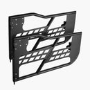 VEVOR cauruļveida durvis Jeep Wrangler JK, 2 durvju modelim, medību stila tērauda durvis ar pastiprinātām eņģēm un oriģinālā tipa slēdzeni, ar gumijas aizsargiem, piemērotas 2007–2018 Jeep Wrangler JK