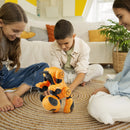 VEVOR Tālvadības robota suns rotaļlieta 2.4 GHz, programmējams viedais interaktīvais robots bērniem ar sekošanas funkciju, pieskāriena un balss vadību, dziedošs un dejojošs RC triku robots bērniem no 3 gadiem