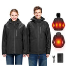 VEVOR sieviešu apsildāma softshell jaka ar 7,4 V akumulatoru, 5 sildīšanas zonām un 3 temperatūras līmeņiem