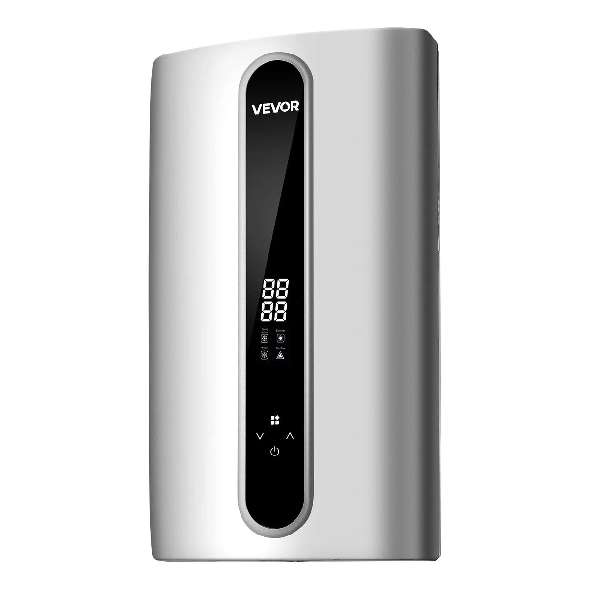 VEVOR elektriskais caurplūdes ūdens sildītājs 24 kW, 3 fāzes, regulējama jauda 18/21/24 kW, LED skārienvadība, temperatūra 30–55 °C