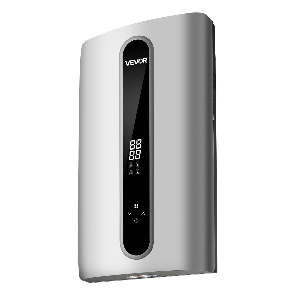 VEVOR elektriskais caurplūdes ūdens sildītājs 24 kW, 3 fāzes, regulējama jauda 18/21/24 kW, LED skārienvadība, temperatūra 30–55 °C