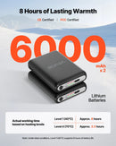 VEVOR KEC-6000 apsildāmās zeķes ar 6000 mAh akumulatoriem, 4 sildīšanas līmeņiem un lietotnes vadību