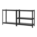VEVOR lieljaudas 5 līmeņu regulējams metāla uzglabāšanas plaukts, kopējā kravnesība 1360,8 kg, tērauda plauktu sistēma 925 × 417 × 1813 mm, garāžai, noliktavai, pagrabam un virtuvei, melns