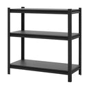 VEVOR lieljaudas 5 līmeņu regulējams metāla uzglabāšanas plaukts, kopējā kravnesība 1360,8 kg, tērauda plauktu sistēma 925 × 417 × 1813 mm, garāžai, noliktavai, pagrabam un virtuvei, melns