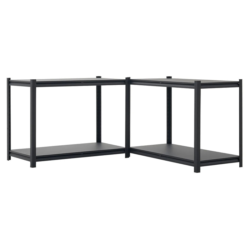 VEVOR lieljaudas 4 līmeņu regulējams metāla uzglabāšanas plaukts, kopējā kravnesība 1088,6 kg, tērauda plauktu sistēma 1030 × 522 × 1529 mm, garāžai, darbnīcai, noliktavai un pagrabam, melns