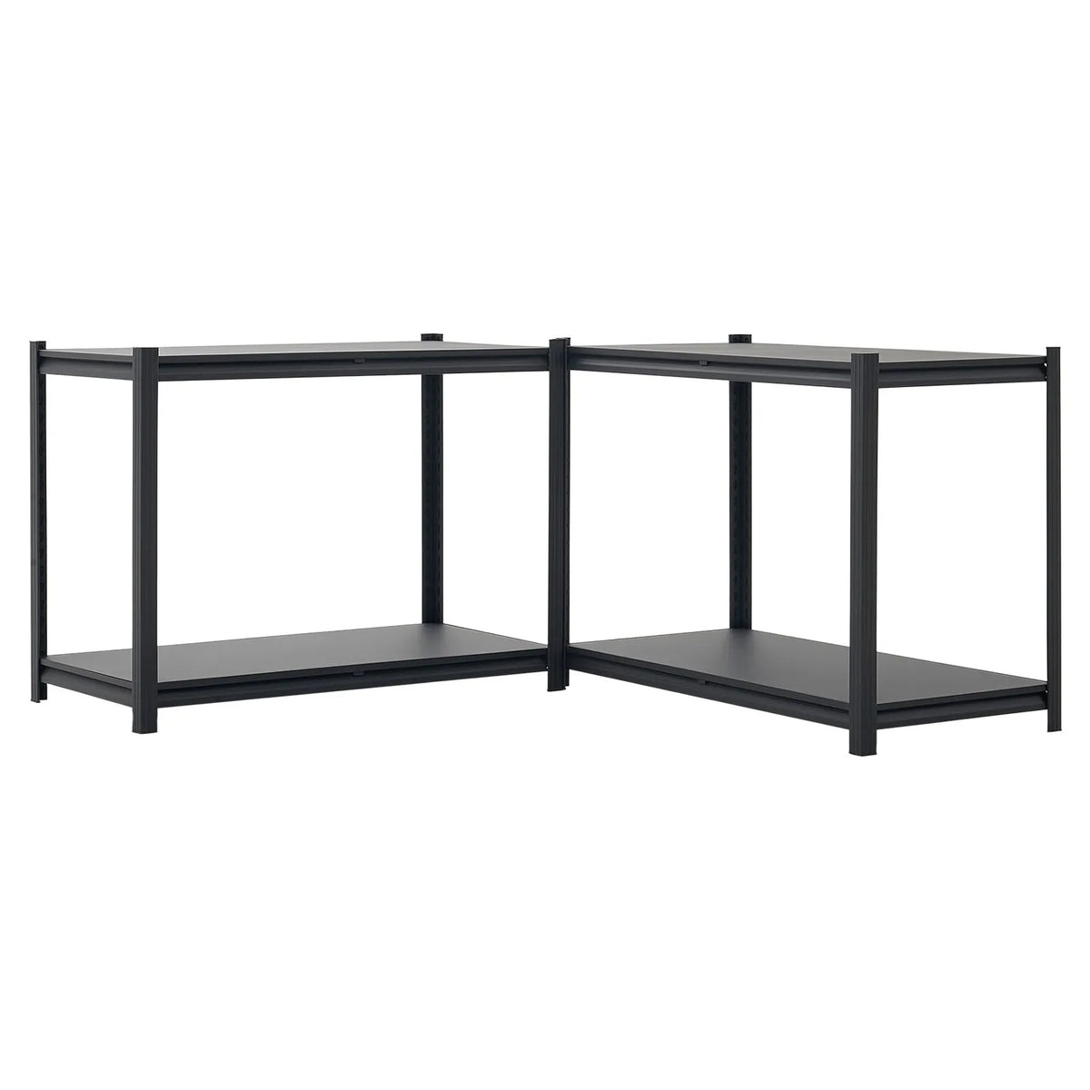 VEVORi suure kandevõimega 4-tasandiline reguleeritav metallist hoiuriiul, kogukandevõime 1088,6 kg, terasest riiulisüsteem 1030 × 522 × 1529 mm, garaažile, töökodale, laole ja keldrile, must