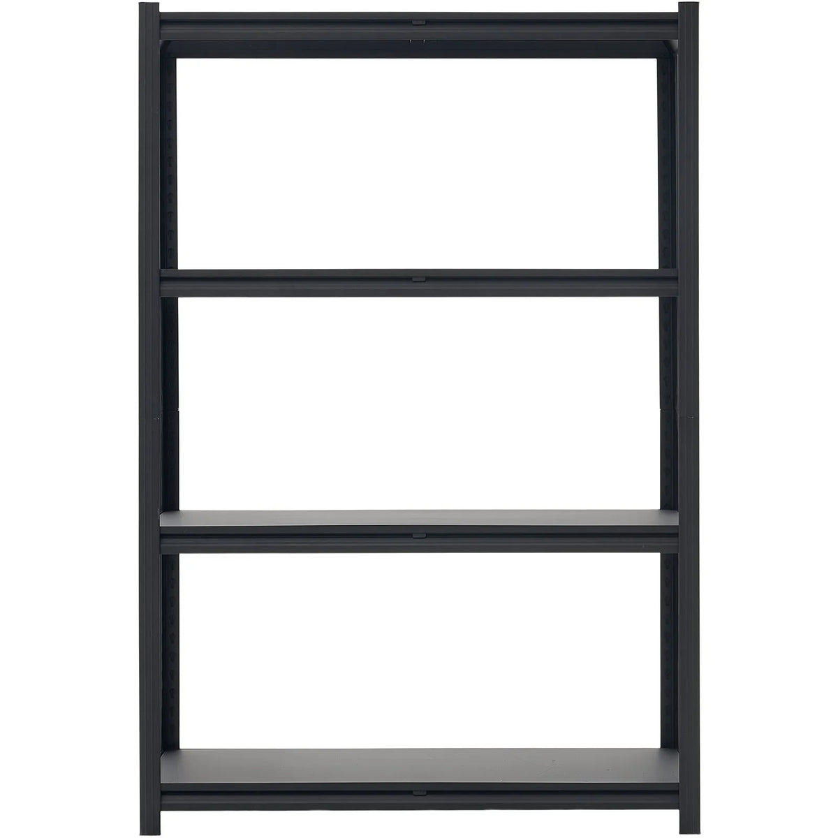 VEVORi suure kandevõimega 4-tasandiline reguleeritav metallist hoiuriiul, kogukandevõime 1088,6 kg, terasest riiulisüsteem 1030 × 522 × 1529 mm, garaažile, töökodale, laole ja keldrile, must