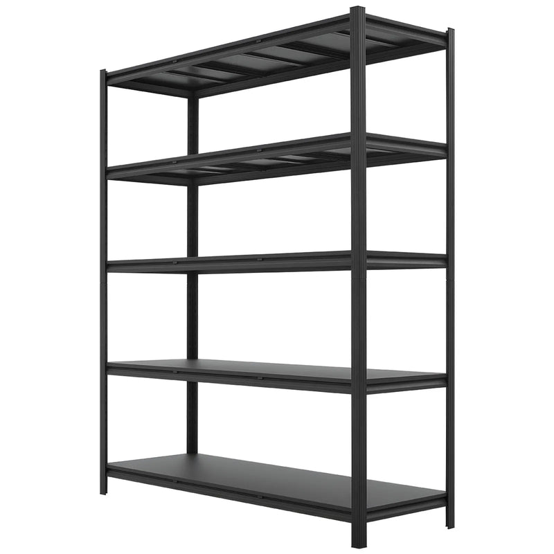 VEVOR lieljaudas 5 līmeņu regulējams metāla uzglabāšanas plaukts, kopējā kravnesība 1360,8 kg, tērauda plauktu sistēma 1511 × 522 × 1813 mm, garāžai, darbnīcai, noliktavai un pagrabam