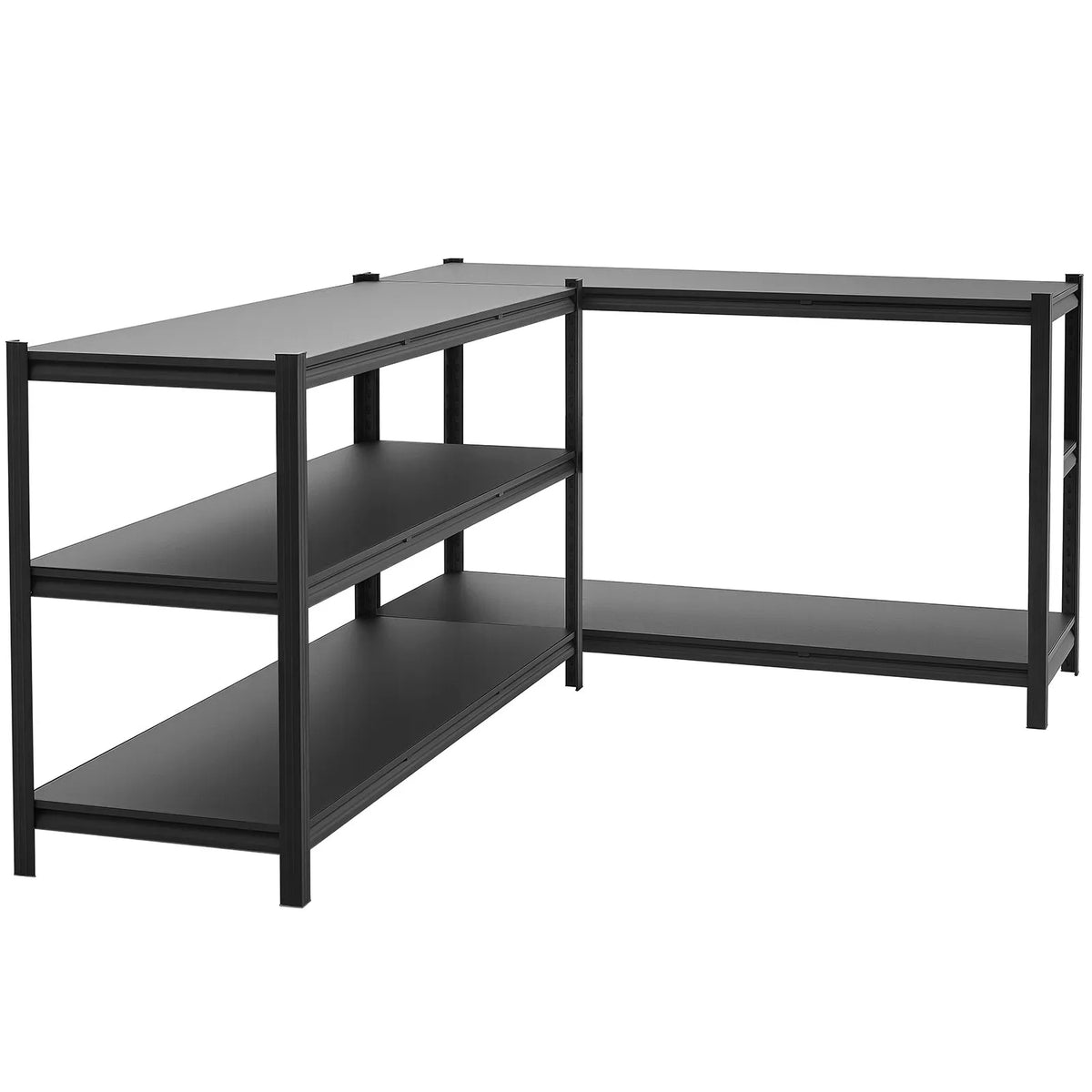 VEVORi suure kandevõimega 5-tasandiline reguleeritav metallist hoiuriiul, kogukandevõime 1360,8 kg, terasest riiulisüsteem mõõtmetega 1511 × 522 × 1813 mm, garaažile, töökodale, laole ja keldrile