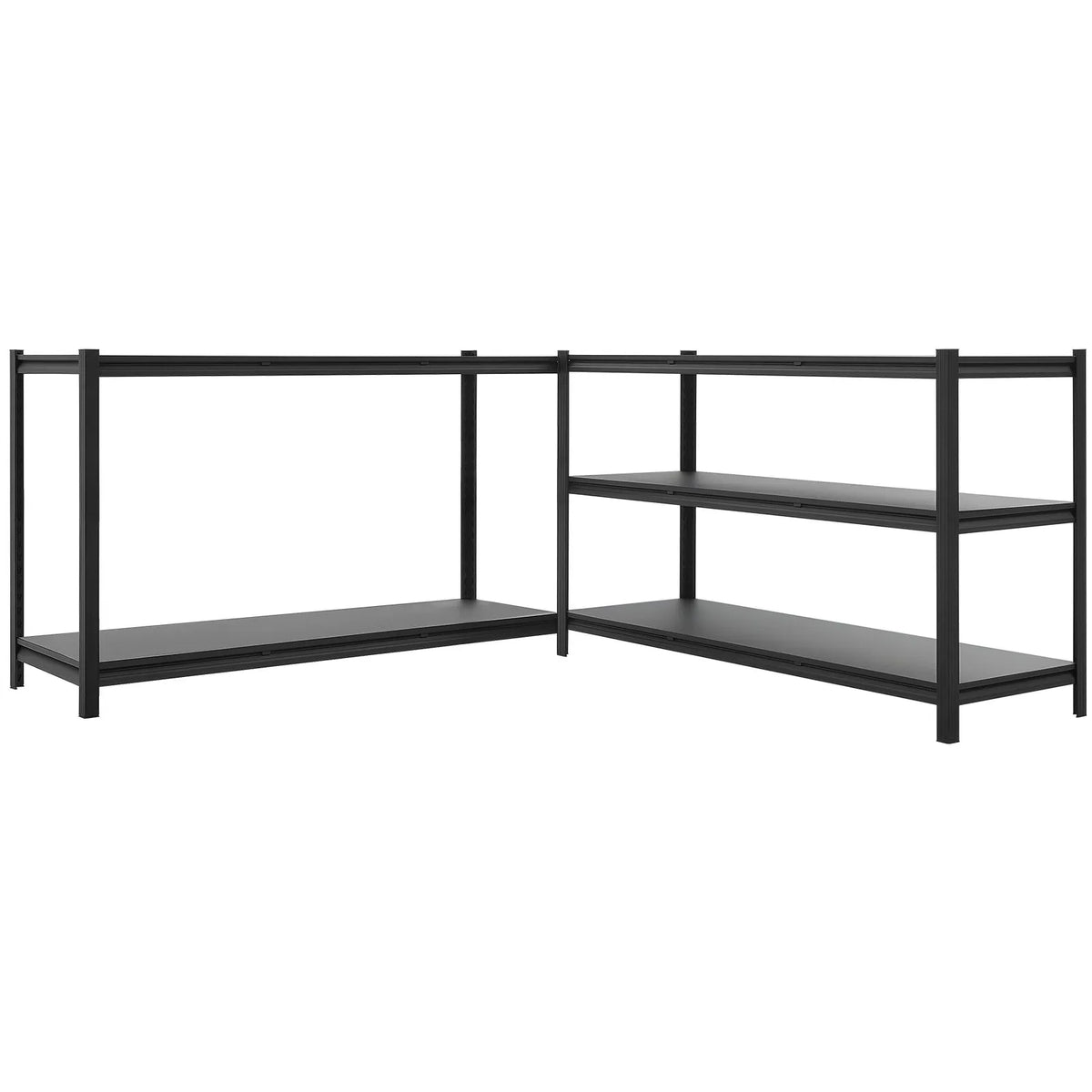 VEVORi suure kandevõimega 5-tasandiline reguleeritav metallist hoiuriiul, kogukandevõime 1360,8 kg, terasest riiulisüsteem mõõtmetega 1511 × 522 × 1813 mm, garaažile, töökodale, laole ja keldrile