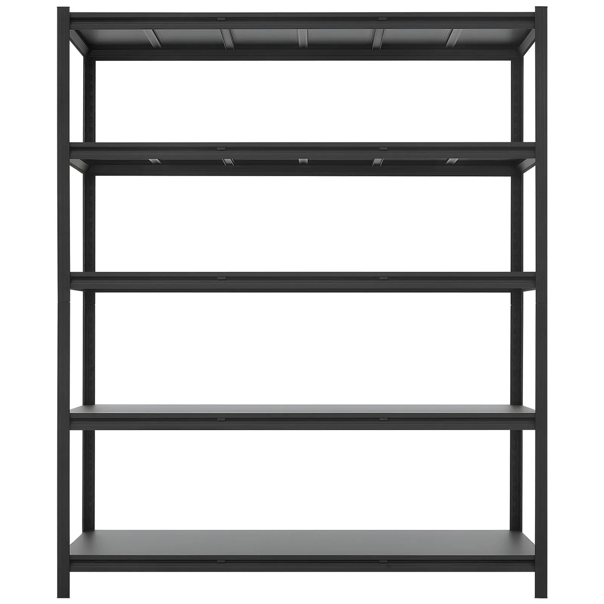 VEVORi suure kandevõimega 5-tasandiline reguleeritav metallist hoiuriiul, kogukandevõime 1360,8 kg, terasest riiulisüsteem mõõtmetega 1511 × 522 × 1813 mm, garaažile, töökodale, laole ja keldrile