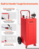 VEVOR FF-930EQ degvielas ratiņi, 113,6 l, 12 V elektriskais sūknis, līdz 32 l/min, oglekļa tērauds, 3 m šļūtene, 2 riteņi, benzīnam un dīzeļdegvielai