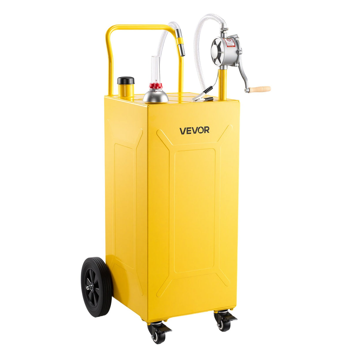 VEVOR 132,5 l degvielas tvertne ar rokas sūkni un 4 riteņiem