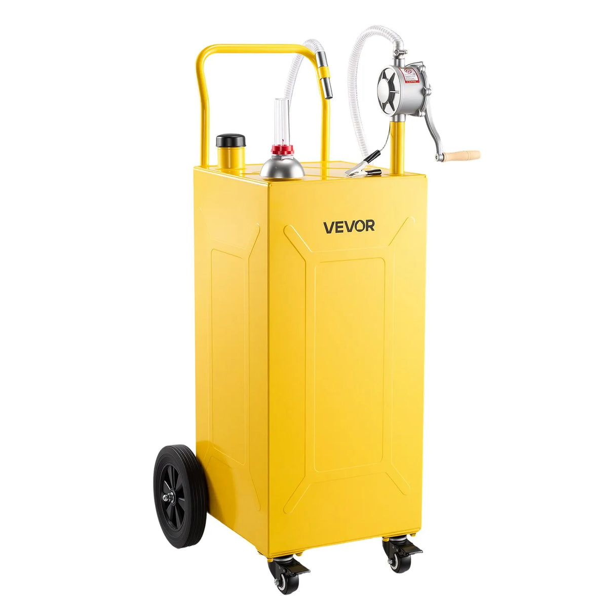 VEVOR 132,5 l degvielas tvertne ar rokas sūkni un 4 riteņiem