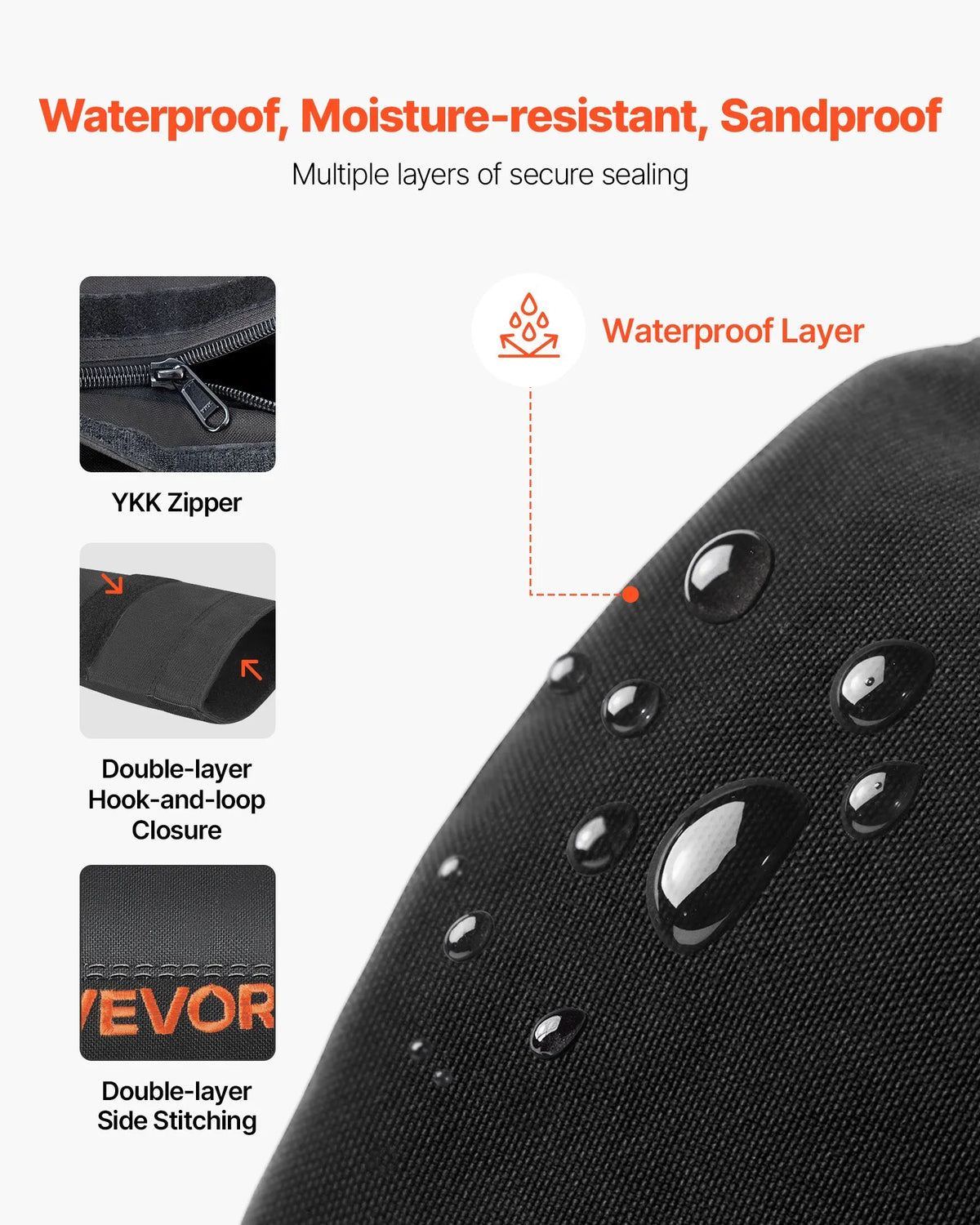 VEVOR regulējams treniņu smilšu maiss ar rokturiem, 2–11 kg, fitnesa un spēka treniņiem, melns (bez pildījuma) - ZEMLETES.LV