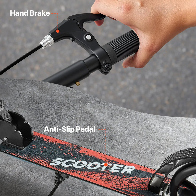 VEVOR divriteņu skrejritenis bērniem no 8 gadu vecuma, pusaudžiem un pieaugušajiem ar regulējamu stūres augstumu, platu pretslīdes platformu, salokāmu un vieglu rāmi, kravnesība līdz 99,8 kg, melns