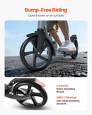 VEVOR divriteņu skrejritenis bērniem no 8 gadu vecuma, pusaudžiem un pieaugušajiem ar regulējamu stūres augstumu, platu pretslīdes platformu, salokāmu un vieglu rāmi, kravnesība līdz 99,8 kg, pelēks