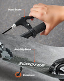 VEVOR divriteņu skrejritenis bērniem no 8 gadu vecuma, pusaudžiem un pieaugušajiem ar regulējamu stūres augstumu, platu pretslīdes platformu, salokāmu un vieglu rāmi, kravnesība līdz 99,8 kg, pelēks