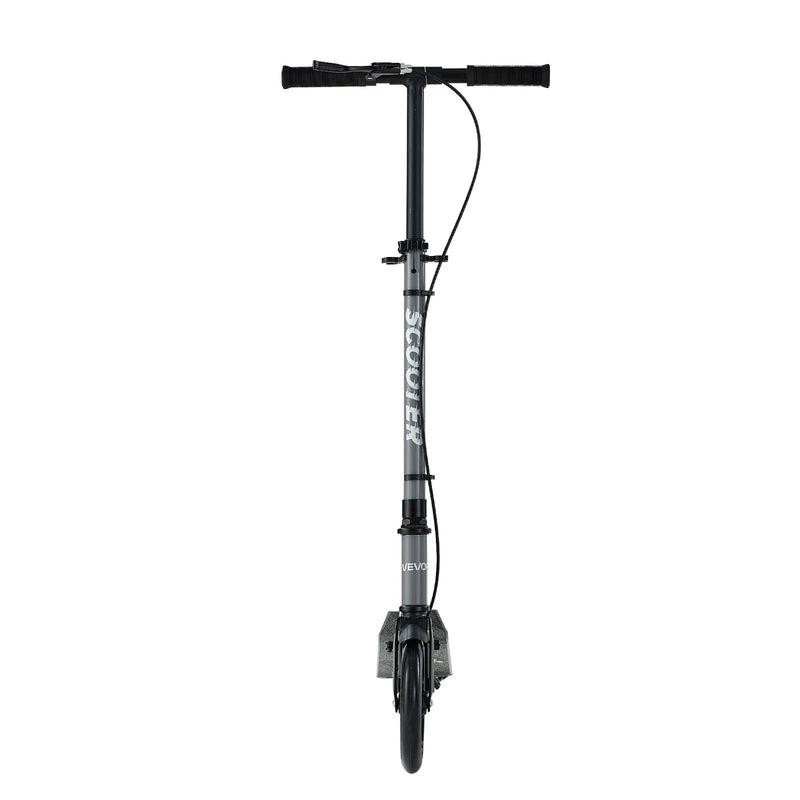 VEVOR divriteņu skrejritenis bērniem no 8 gadu vecuma, pusaudžiem un pieaugušajiem ar regulējamu stūres augstumu, platu pretslīdes platformu, salokāmu un vieglu rāmi, kravnesība līdz 99,8 kg, pelēks