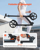 VEVOR divriteņu skrejritenis bērniem no 8 gadu vecuma, pusaudžiem un pieaugušajiem ar regulējamu stūres augstumu, platu pretslīdes platformu, salokāms un viegls, kravnesība līdz 99,8 kg, melns/violets