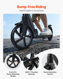 VEVOR divriteņu skrejritenis bērniem no 8 gadu vecuma, pusaudžiem un pieaugušajiem ar regulējamu stūres augstumu, platu pretslīdes platformu, salokāms un viegls, kravnesība līdz 99,8 kg, melns/zils