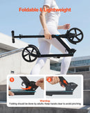 VEVOR divriteņu skrejritenis bērniem no 8 gadu vecuma, pusaudžiem un pieaugušajiem ar regulējamu stūres augstumu, platu pretslīdes platformu, salokāms un viegls, kravnesība līdz 99,8 kg, melns/zils