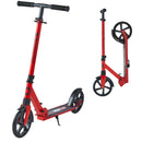 VEVOR divriteņu skrejritenis bērniem no 8 gadu vecuma, pusaudžiem un pieaugušajiem ar regulējamu stūres augstumu, platu pretslīdes platformu, salokāms un viegls, kravnesība līdz 99,8 kg, sarkans/melns