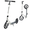 VEVOR divriteņu skrejritenis bērniem no 8 gadu vecuma, pusaudžiem un pieaugušajiem ar regulējamu stūres augstumu, platu pretslīdes platformu, salokāms un viegls, kravnesība līdz 99,8 kg, balts/melns