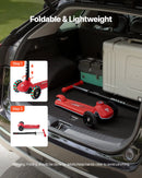 VEVOR trīsriteņu skrejritenis bērniem no 3 gadu vecuma ar LED gaismas riteņiem, regulējamu stūres augstumu, platu pretslīdes platformu un vieglu alumīnija rāmi, kravnesība līdz 74,8 kg, sarkans