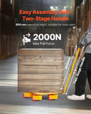 VEVOR mašīnu pārvietošanas platforma ar 360° rotējošu balstu un PU grozāmiem rullīšiem, 3992 kg, ar rokturi noliktavai un darbnīcai - ZEMLETES.LV