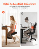 VEVOR ergonomiskais ceļgalu krēsls, koka stājas krēsls ar bieziem putu polsteriem un masīvkoka rāmi, regulējams augstums, komfortablai sēdēšanai un muguras vai kakla slodzes mazināšanai, mājām, birojam un meditācijai