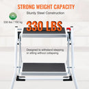 VEVOR 2 pakāpienu saliekamās tērauda kāpnes ar platu neslīdošu pakāpienu, kravnesība 150 kg, ergonomiskas daudzfunkcionālas mājai, virtuvei, birojam un kemperiem - ZEMLETES.LV